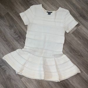 Gracia white stretchy peplum top